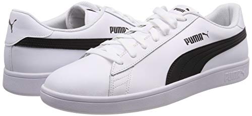 PUMA Smash V2 L, Zapatillas Unisex Adulto, Blanco White Black, 44 EU