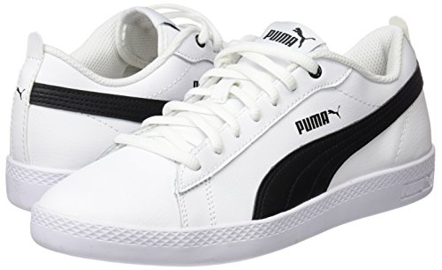 PUMA Smash WNS V2 L, Zapatillas para Mujer, Blanco White Black, 39 EU