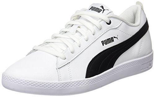 PUMA Smash WNS V2 L, Zapatillas para Mujer, Blanco White Black, 39 EU