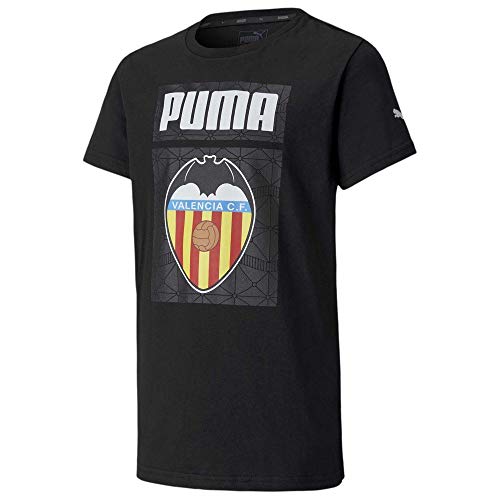 Puma Valencia CF ftblCore Graphic 2020-2021 Niño, Camiseta, Puma Black-Puma White, Talla 152 [cm]