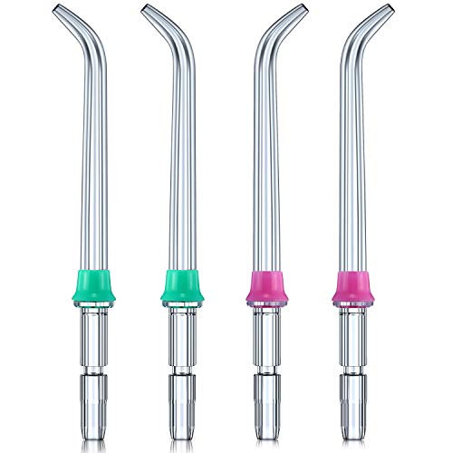 Puntas de Irrigador Dental Clásico de Reemplazo Accesorios de Boquilla de Chorro de Agua Dental para Waterpik Water Flossers (Like WP-100) y Otros Irrigadores Bucales (4 Piezas)