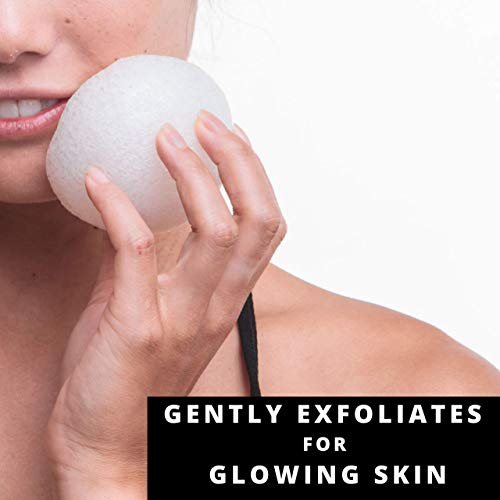 pureSOL Konjac Sponge - Turmeric - Facial Sponge, 100% Natural Sponge, Eco-friendly - Gentle Exfoliation, Deep Cleansing, Improved Skin Texture