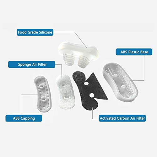 Purificador nasal anti ronquido mejorado, Dispositivo de tapón que ayuda a los ronquidos, filtro de aire de ventilación de nariz(blanco)