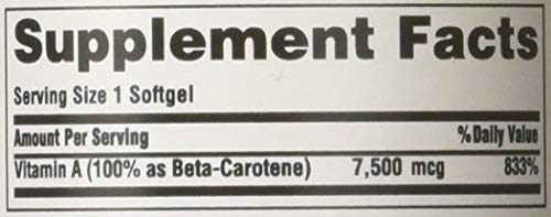 PURITANS PRIDE - BETACAROTENO 100 PERLAS 25000 UI PURITAN PRIDE