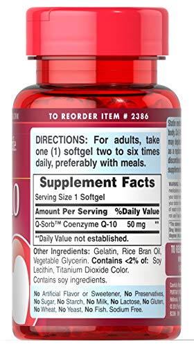 Puritan's Pride Q-Sorb Co Q-10 50mg 100 cps