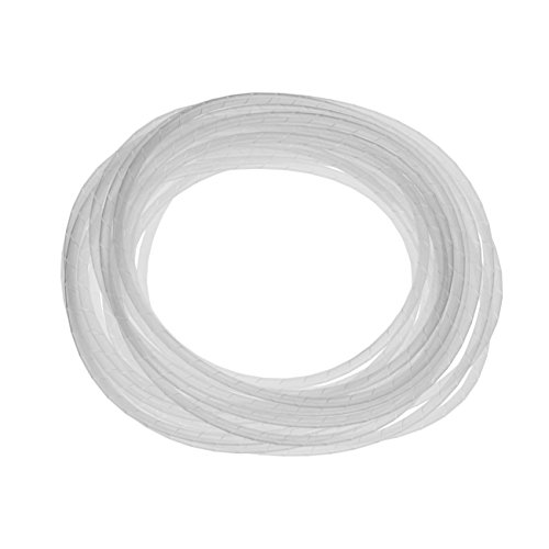 Purovi® Organizador de Cables en Espiral | Longitud 10 m | Tubo Protector Flexible | Diámetro 6-60 mm | Transparente