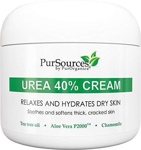 PurSources Urea 40% Foot Cream 4 oz - Best Callus Remover - Moisturizes & Rehydrates Thick, Cracked, Rough, Dead & Dry Skin - For Feet, Elbows and Hands + Free Pumice Stone - 100% Money Back Guarantee
