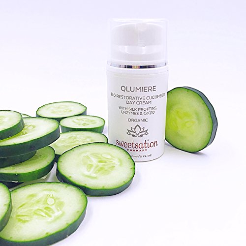 Q Lumiere Bio-Restorative Cucumber Day Creme with Silk Proteins, Enzymes & Co Q10, 2.0 oz by Sweetsation Therapy