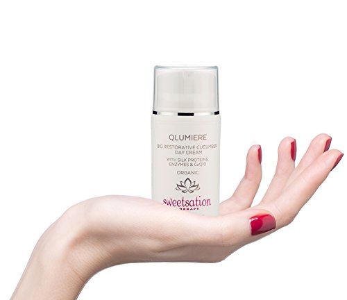 Q Lumiere Bio-Restorative Cucumber Day Creme with Silk Proteins, Enzymes & Co Q10, 2.0 oz by Sweetsation Therapy