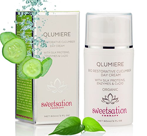 Q Lumiere Bio-Restorative Cucumber Day Creme with Silk Proteins, Enzymes & Co Q10, 2.0 oz by Sweetsation Therapy