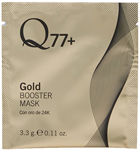 Q77 Gold Booster Mask - Mascarilla con oro de 24K, Pack de 10 Sobres x 3.3.gr
