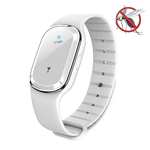 Qeedio Pulsera repelente de mosquitos ultrasónica eléctrica anti mosquitos pulsera ajustable para camping senderismo