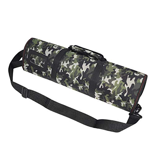 qees cuchillo de chef, 18 "gran capacidad resistente funda de estuche de cuchillos cuchillo de chef caso portátil de 12 cuchillos/herramienta rollo bolsa con asa, correa de hombro DD10