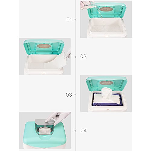 QFFL Baby Wipes Calefactor/Caja de Calentamiento/Máquina de Toalla húmeda / 24 Horas Temperatura Constante de 40 Grados Bomba de Mano