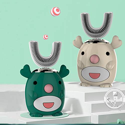 QH Niños De Dibujos Animados T-Sonic Cepillo De Dientes Eléctrico For Niños De 5 Modos De Cepillo De Dientes USB De Carga Automática Escalador 360 (Color : 2 6 Years Old)