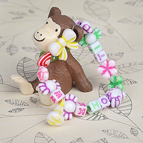 QH-Shop Abalorios perlas de resina de plástico de colores con 24 compartimentos de PVC (400 piezas) estilo étnico