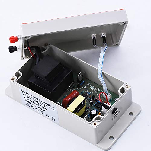 QianY-Tool Cerco eléctrico Solar Energizador Cargador Controlador de Pulso de Alto Voltaje Granja de Animales Cerco eléctrico Pastor Cría Animales Controlador de cercado eléctrico