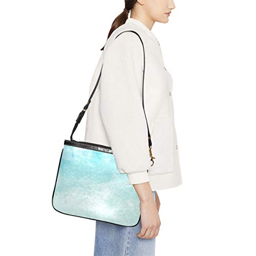 QIAOLII Comfort Cross Body Bag Colorido Bohemio Turquesa Sepiolite Clutch Crossbody Bag 10 X 8 Pulgadas Bolso Ligero De Cuero De Pu Crossbody Con Correa Larga Para Mujer