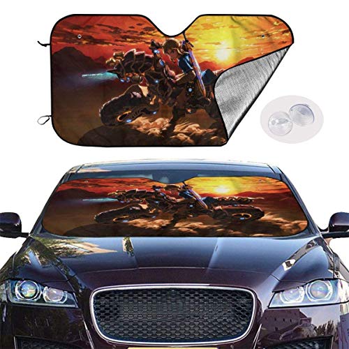 Qinckon The L-Egend of Z-Elda - Parasol para parabrisas delantero de coche, plegable, 27,5 x 51 pulgadas