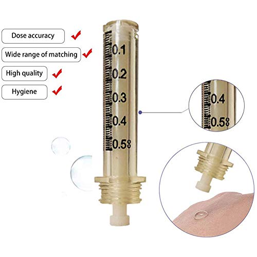 QIYE 22 Pcs Reemplazo Hyaluron Acid Pen Accesorios, 0.5 ML Consumibles Desechables Ampollas Estériles Suministros De Belleza, Deep Replenishment and Rich Nourishment, No Contiene líquido