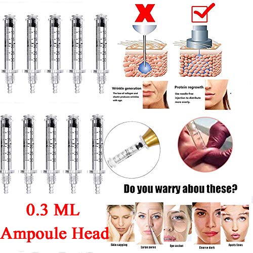 QIYE 71 Pcs Reemplazo Hyaluron Acid Pen Accesorios, 0.3ML Consumibles Desechables Ampollas Estériles Suministros De Belleza, Deep Replenishment and Rich Nourishment, No Contiene líquido