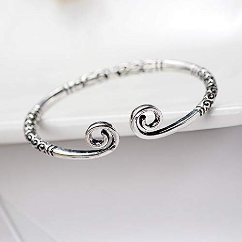 QKL Pulsera Clásica De Monkey King Tightening Curse para Mujer, Pulsera De Aro Dorado De Gran Salvia De Apertura Simple