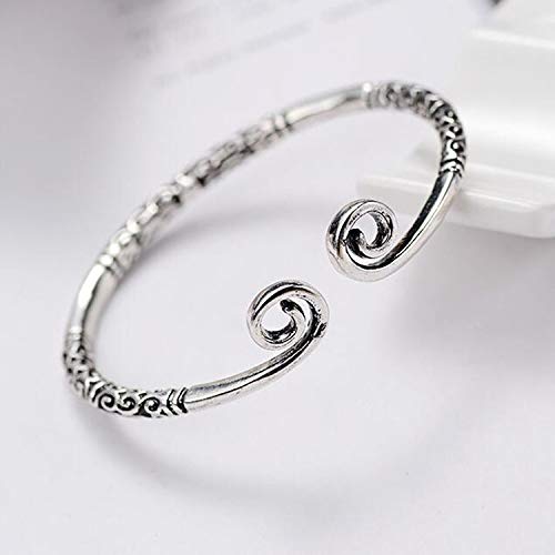 QKL Pulsera Clásica De Monkey King Tightening Curse para Mujer, Pulsera De Aro Dorado De Gran Salvia De Apertura Simple