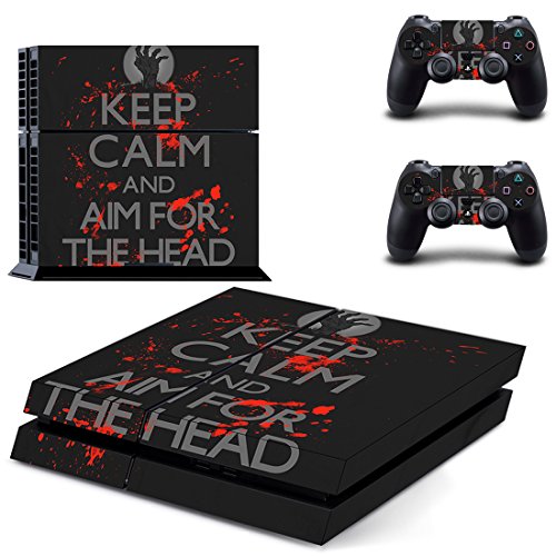 qKonsole PS4 Skin Keep Calm Designfolie Sticker Playstation 4 Vinyl película protectora - Matt