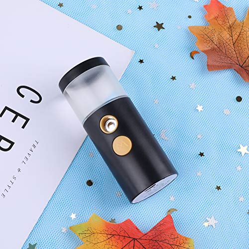 QKURT Botella de Spray Fino,USB Nano Atomización Mist Sprayer Vapor facial Nano Mister Spray de hidratación para uso diario Maquillaje Misture Skin- USB recargable portátil