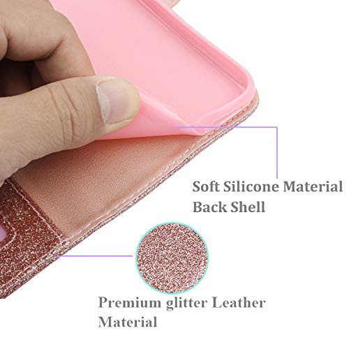 QLTYPRI - Funda con tapa para Samsung Galaxy S20, diseño de corazón, oro rosa, Samsung Galaxy S20 Ultra