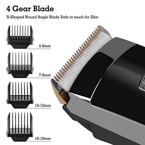 Qomolo Cortapelos Profesional Hombre, USB Recargable Maquina de Cortar Pelo Cortadora de Pelo Barbero Electric para Uso Doméstico, Recortador Pelo Kit con Cuchillas de Acero Inoxidable