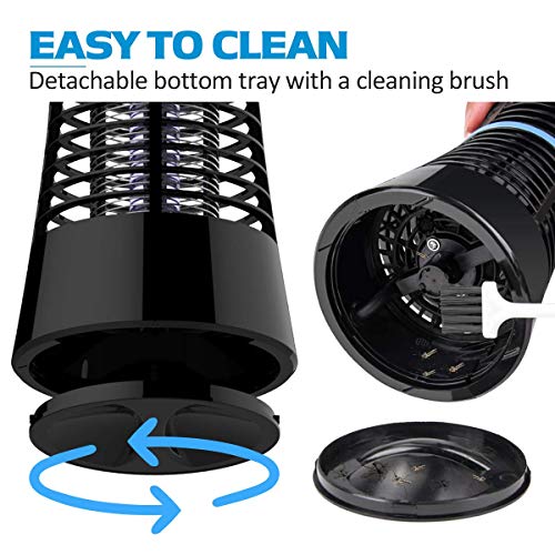 Qomolo Lámpara Anti Mosquitos, Mata Mosquitos Electrico Mosquitos Killer, UV Luz Lampara para Segura y Eficaz Repelente Zapper Mosquitos Polillas para Salón, Cocina, Despacho y Habitación Infantil