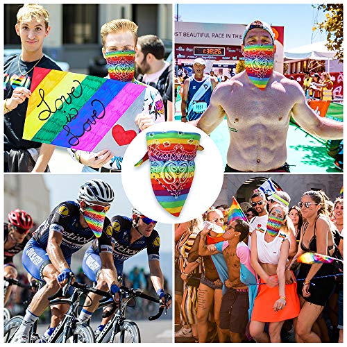QSUM Gay Pride Accesorios Set - Rainbow Sash & Tatuajes Temporales & para Mujer y Hombre - LGBT Festival Supplies