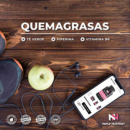 Quemagrasas potente para adelgazar, 100% Natural, 100% efectivo. Termogénico para perder peso, adelgazante, aumento de resistencia .Quemagrasas abdominal, 90 cápsulas veganas. Fabricado en UE.