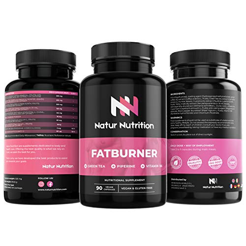 Quemagrasas potente para adelgazar, 100% Natural, 100% efectivo. Termogénico para perder peso, adelgazante, aumento de resistencia .Quemagrasas abdominal, 90 cápsulas veganas. Fabricado en UE.