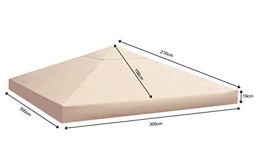 Quick de tejado para Carpa (Star Repuesto para Hojas Cenador (3 x 3 m Arena para Almohada