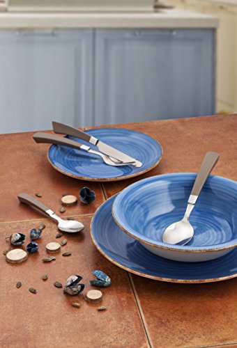 Quid Vita Vajilla de 18 Piezas, Cerámica, Azul, 32x30x30 cm