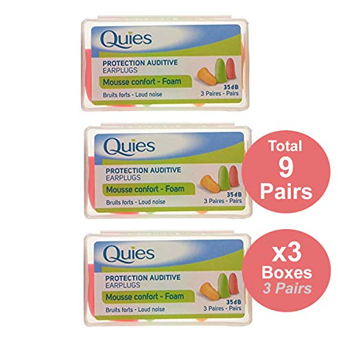 Quies - Protección auditiva de espuma - 35dB - Pack de 3 x 3