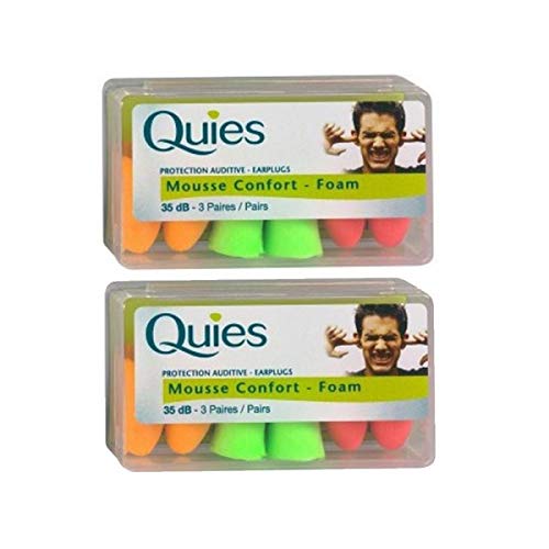 Quies – Protección de espuma, confort, 3 pares, lote de 2