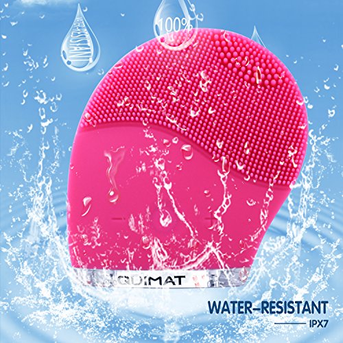 Quimat SK-1068 - Limpiador Facial y Masajeador Sonico Recargable (Rosa)