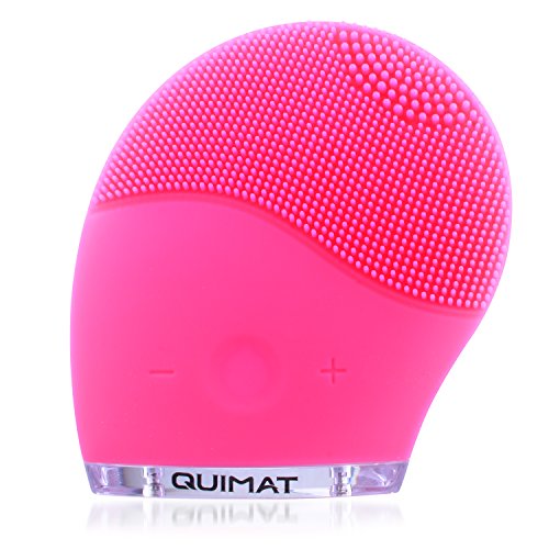 Quimat SK-1068 - Limpiador Facial y Masajeador Sonico Recargable (Rosa)