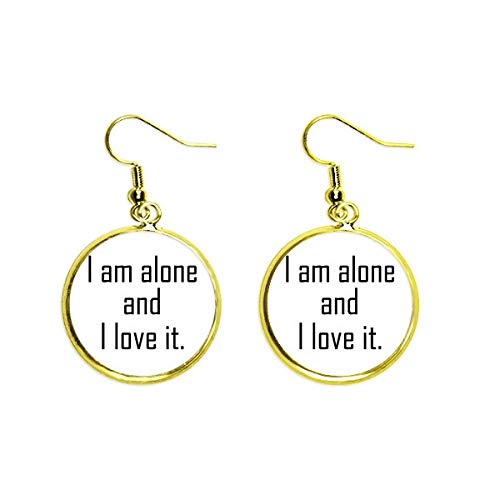 Quote I Love My Soledad Ear Hang Golden Drop Arete Joyería Mujer
