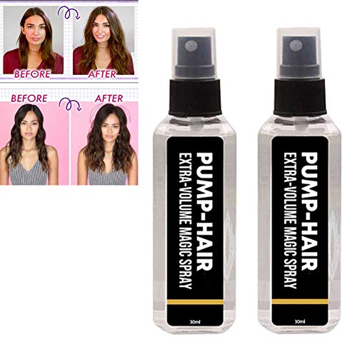 QWEDFG Pump-Hair Extra-Volume Magic Spray Hair Voluming Spray Fluffy Hair Styling Gel, Suitable for All Hair Types (2 Pzs, 30Ml)