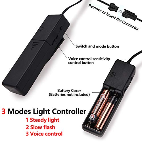 Qxmcov LED Máscaras Halloween, Mascara la Purga, Máscara Disfraz Luminosa Craneo Esqueleto, Máscara de Control de Sonido, Máscara LED para Halloween, Cosplay, Grimace Festival, Fiesta Show, Mascarada