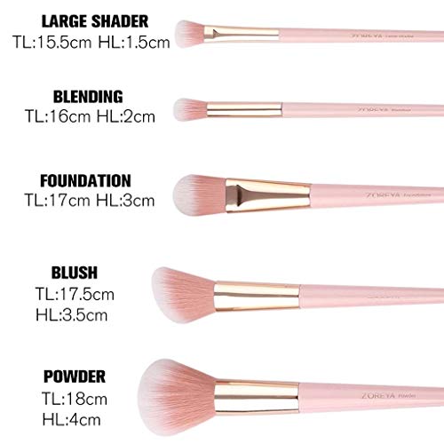 QXX-Make-up Brush Juego de cepillos de Maquillaje Corrección de Cejas Sombra de Ojos Capacidad de reparación Sombra de Pincel Belleza Maquillaje Herramienta Conjunto de 12