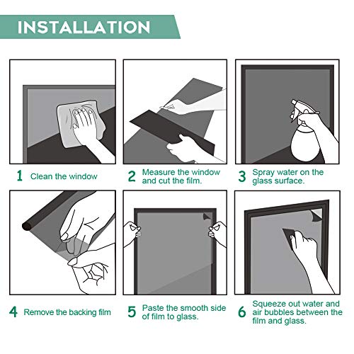 rabbitgoo Vinilo Ventana Privacidad, Vinilo Cristal Ventana Autoadhesivo Laminas Cristal Ventana, Pegatina Electroestático Translúcido Anti UV Decorativos Oficina Cocina Rayas Blancas 90x200CM