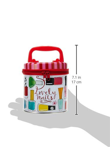 Rachel Ellen Designs - Lata de almacenamiento con cremallera para niña - Esmalte de uñas