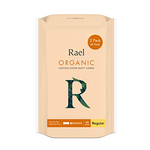 Rael 100% Organic algodón Regular Panty Liners – Unscented – Protegeslips – Natural diario – Protegeslips