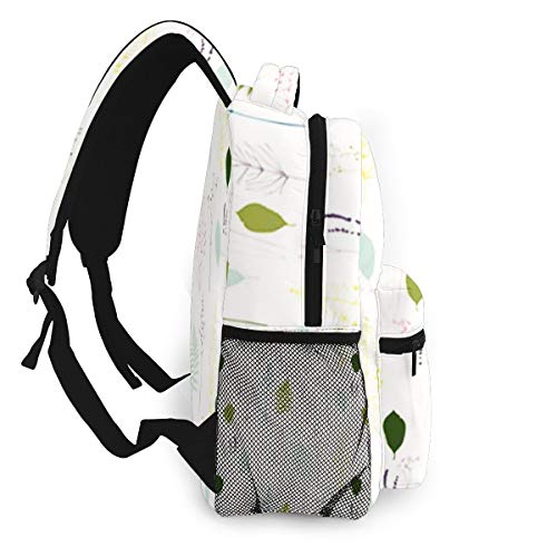 RAHJK Mochila Tipo Casual Mochila Escolares Mochilas Estilo Impermeable para Viaje De Ordenador Portátil hasta 14 Pulgadas Flor de Fireweed Eneldo Hinojo