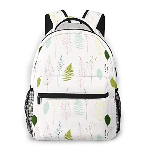 RAHJK Mochila Tipo Casual Mochila Escolares Mochilas Estilo Impermeable para Viaje De Ordenador Portátil hasta 14 Pulgadas Flor de Fireweed Eneldo Hinojo